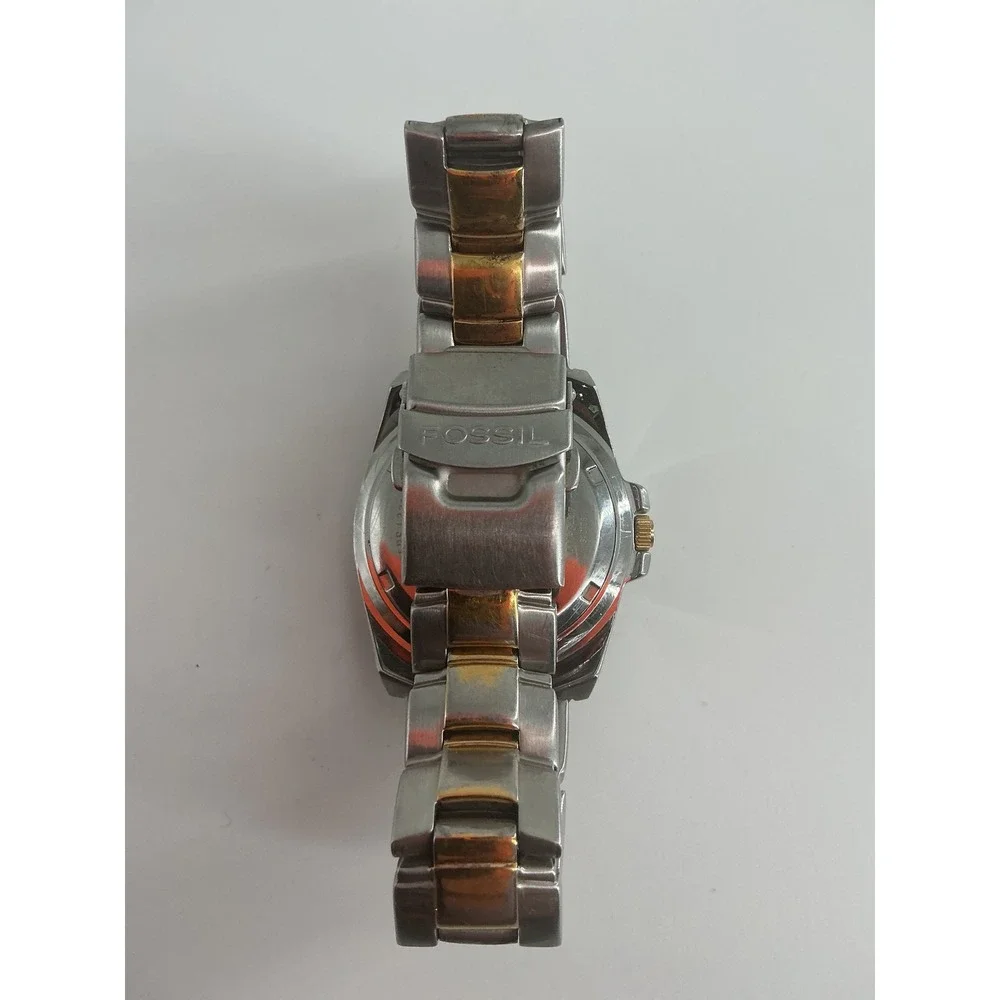 Fossil Blue AM-3447 Two Tone Stainless Steel 100M Water Resistant Watch